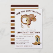 Invitation Comment l'Occident était un ! Cowboy à thème premi (Devant / Derrière)