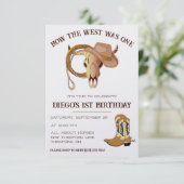 Invitation Comment l'Occident était un ! Cowboy à thème premi (Debout devant)