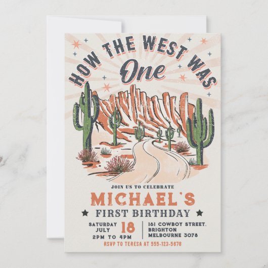 Invitation Comment L'Occident Était Un Cowboy Occidental Anni (Devant)