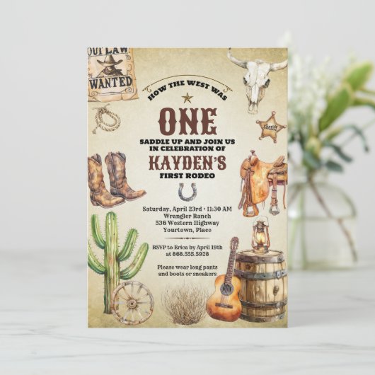 Invitation Comment l'Occident était un premier anniversaire (Debout devant)