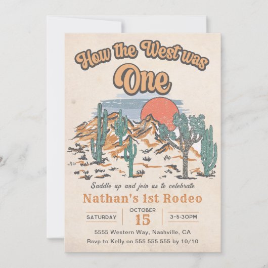 Invitation Comment l'Occident était un Rodéo Occidental 1er a (Devant)