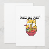 Invitation comment nous sommes arrivés à kawaii noodle cat ra (Devant / Derrière)