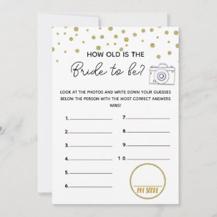 Invitation comment vieux jeu de baby shower nuptiale