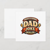 Invitation Commerçant de blagues de papa professionnel Drôle (Devant / Derrière)