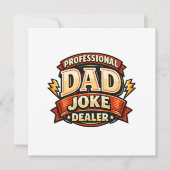 Invitation Commerçant de blagues de papa professionnel Drôle (Devant)