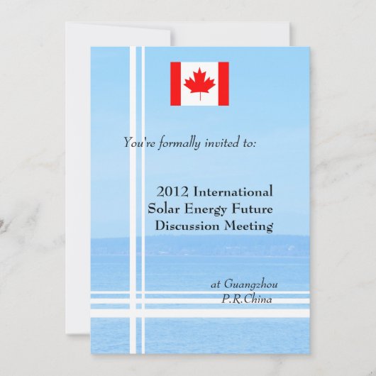 Invitation Commerce international de plage, de drapeau ou de (Devant)