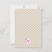 Invitation Communion beige avec Pois d'or (Dos)