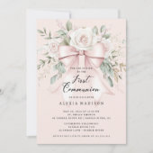 Invitation communion Bow & Blossom (Devant)