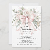 Invitation communion Bow & Blossom (Devant)