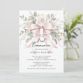 Invitation communion Bow & Blossom (Debout devant)