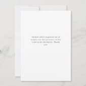 Invitation Communion catholique (Dos)