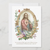 Invitation Communion catholique Sacré-Coeur Jésus (Devant)