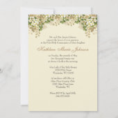 Invitation Communion catholique traditionnelle florale (Dos)