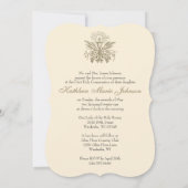 Invitation Communion catholique traditionnelle florale (Dos)