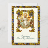 Invitation Communion catholique traditionnelle Jésus (Devant)