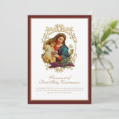 Invitation Communion catholique traditionnelle Marie Jésus (Debout devant)