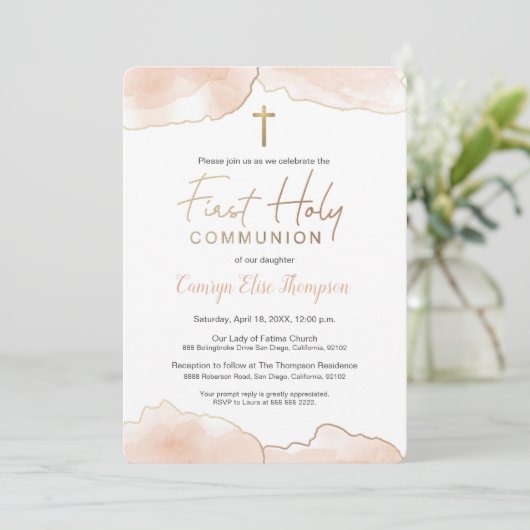Invitation communion de Camryn (Debout devant)