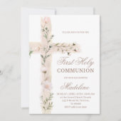 Invitation communion de la première croix sainte florale (Devant)