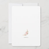 Invitation Communion de photo florale rose pâle (Dos)