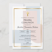 Invitation Communion de Primera Élégante Communion catholique (Devant)