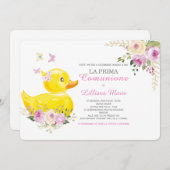 Invitation Communion Fille (Devant / Derrière)