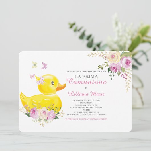 Invitation Communion Fille (Debout devant)