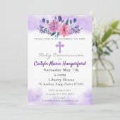 Invitation Communion Floral Invite (Debout devant)