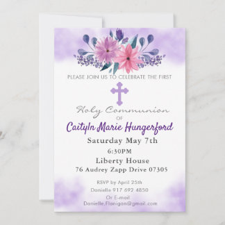 Invitation Communion Floral Invite
