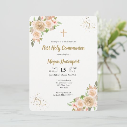 Invitation Communion florale (Debout devant)