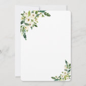 Invitation Communion florale florale blanche moderne (Dos)