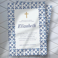 Communion For Her Blue Mediterranean Tiles