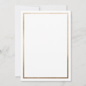 Invitation Communion frontalière simple en or blanc moderne (Dos)