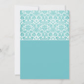Invitation Communion Inviation de damassé de turquoise (Dos)