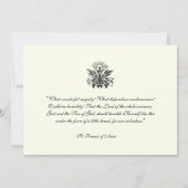 Invitation Communion traditionnelle catholique Jésus (Dos)