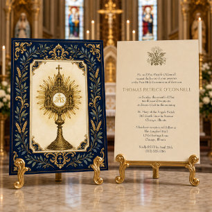 Invitation Communion traditionnelle eucharistique en ostensoi