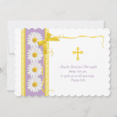 Invitation communion violet jaune Shasta Daisy (Dos)