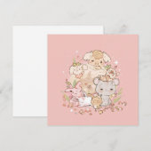 Invitation Compagnons pastel en fleurs (Devant / Derrière)