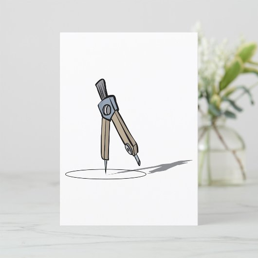 Invitation Compas de dessin outil de géométrie