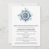 Invitation Compas Marin Rustique pour Cérémonie de Mariage su (Devant)
