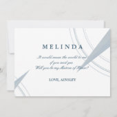 Invitation Compass Nautical Veux-tu être ma témoin de mariage (Dos)
