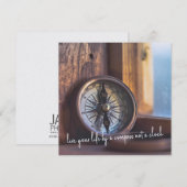 Invitation COMPASS TIME 5.25 x 5.25 card (Devant / Derrière)