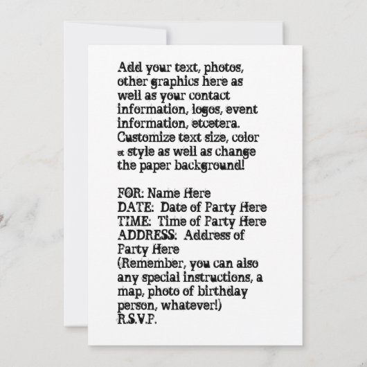 Invitation - COMPÉTENCES EN ART POP (Dos)