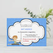 Invitation Compétition de garçons gymnastique (Bleu) (Debout devant)
