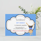 Invitation Compétition de garçons gymnastique (Bleu) (Debout devant)