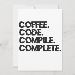 Invitation Compilation du code du café Complet Funny Programm
