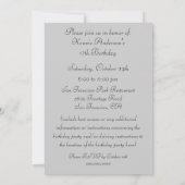 Invitation complète à la fête d'anniversaire du co (Dos)