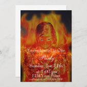 Invitation complète à la fête de la fille de flamm (Devant / Derrière)
