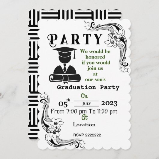 Invitation Compléter le diplôme   (Devant / Derrière)