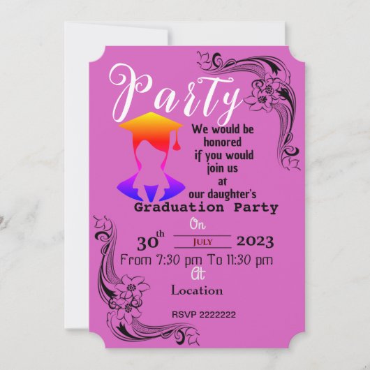 Invitation Compléter le diplôme   (Devant)