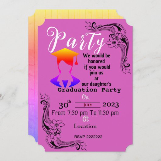 Invitation Compléter le diplôme   (Devant / Derrière)